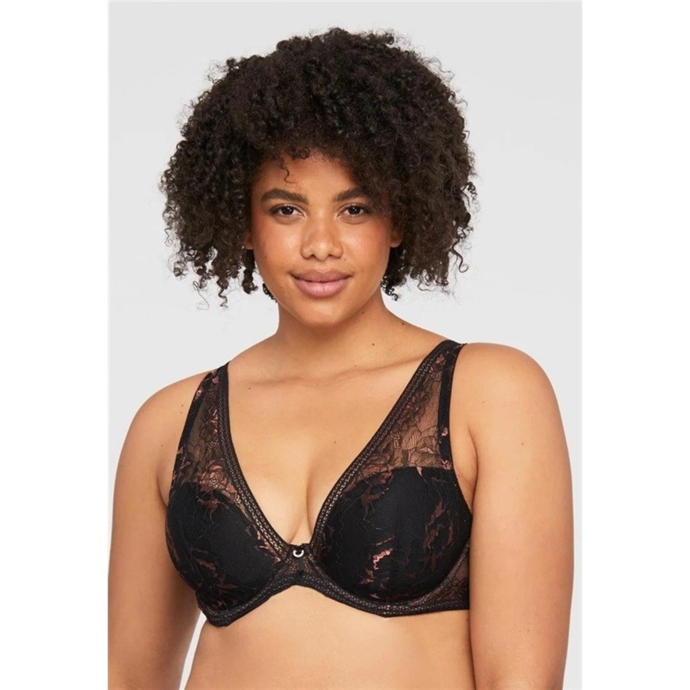NWT Montelle 34A Enchanted Fashion Mystique Bra in Black/Pecan 9490 131414